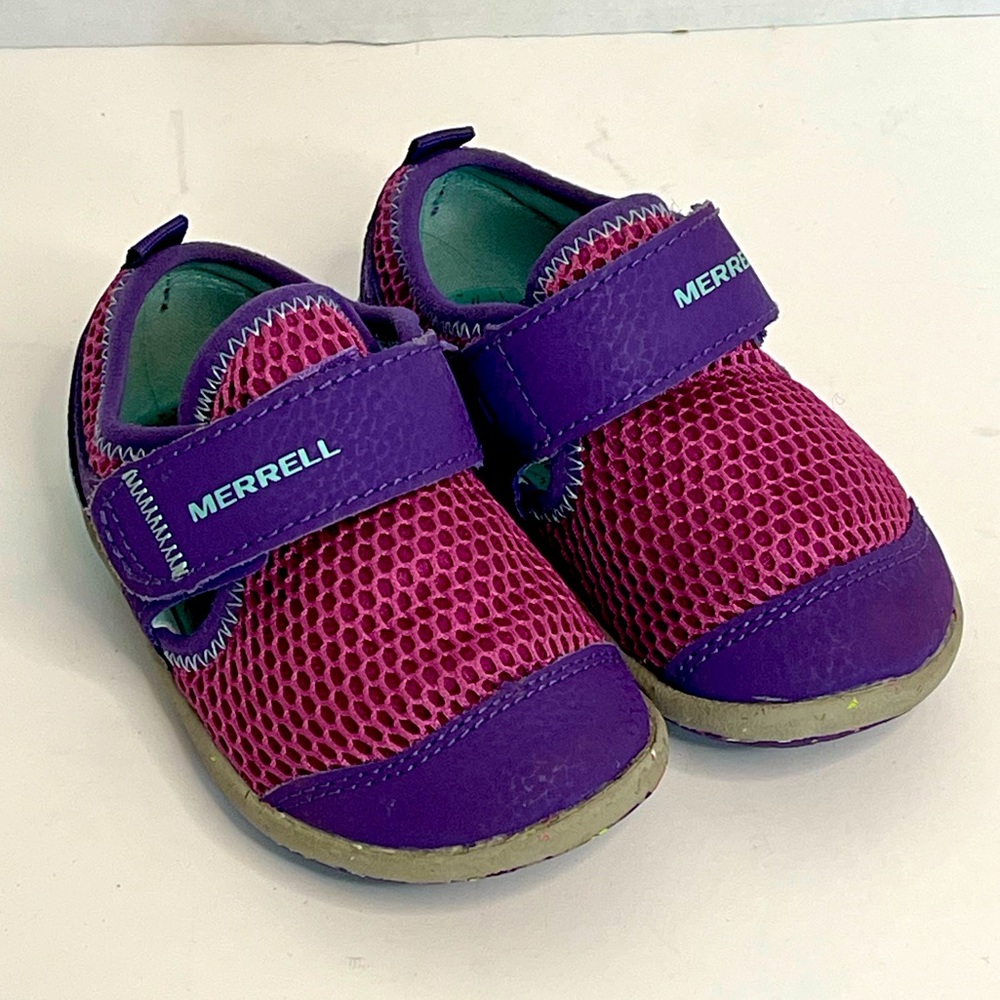Merrell Bare Steps H20 Shoes Girls Pink Puple Turq Kids Sandals Size 5.5W